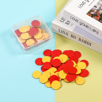Comptoirs circulaires en plastique bicolores personnalisés (rouge et jaune) non magnétiques – Ressources mathématiques pour la formation aux opérations