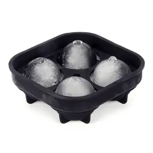 Commercio all'ingrosso 3D Silicone calcio e calcio forma di whisky Ice Ball Maker vassoio cubetti di ghiaccio stampo e strumento per gelato