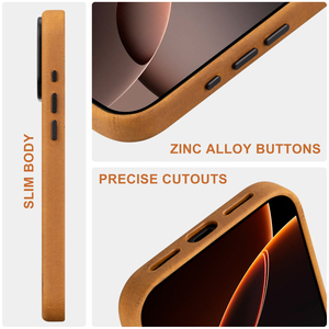 Sang Trọng Da Bò Cover Quay Lại Đa Màu Sắc Chính Hãng Phẳng Hạt Da Trường Hợp Điện Thoại Cho Iphone 17/Không Khí/Pro/Pro Max Cổ Điển Phong Cách - Product Image 6