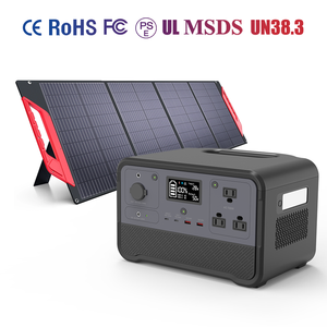 Station de charge multi-appareils 700W LiFePO4, station d'alimentation d'urgence tout-en-un, générateur solaire de secours pour le camping en extérieur, onde sinusoïdale pure - Product Image 1