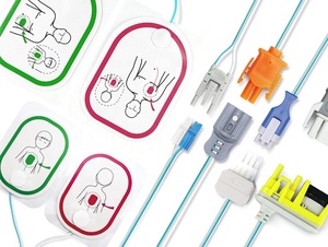 Electrodos de Desfibrilación Desechables de Grado Médico, Electrodos Pediátricos para Desfibriladores Externos Automáticos (DEA) Compatibles con <span class=keywords><strong>Nihon</strong></span> <span class=keywords><strong>Kohden</strong></span> - Product Image 3