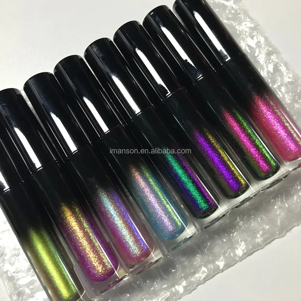 2024 produk baru diskon besar-besaran 14 warna Lip Makeup Label pribadi Lipgloss Multichrome Lip Gloss bunglon