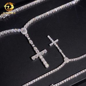 Gioielli Raffinati in Vendita, Catena Tennis Hip Hop di Alta Qualità in <span class=keywords><strong>Argento</strong></span> 925 con Moissanite Certificata GRA - Product Image 3