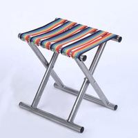 Chaise de camping pliable d'extérieur, tabouret de pêche, siège de voyage portable pour la randonnée et la plage, tabouret léger en fer
