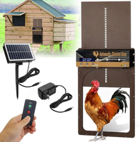 Nouveau design de porte de poulailler automatique avec détection de lumière anti-pincement Ouvre-porte de poulailler à énergie solaire RC avec minuterie