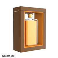 Boîte-cadeau en bois de parfum de luxe couvercle transparent pour parfum 50ML emballage de boîte de parfum vide avec certificat SABRE