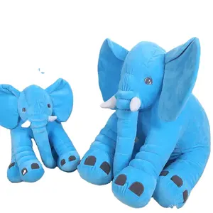 Wholesale 60cm stuffed & plush toy animal Elephant Toy Soft Baby Pillow Stuffed Gray Elephant Plush Toy Pillow