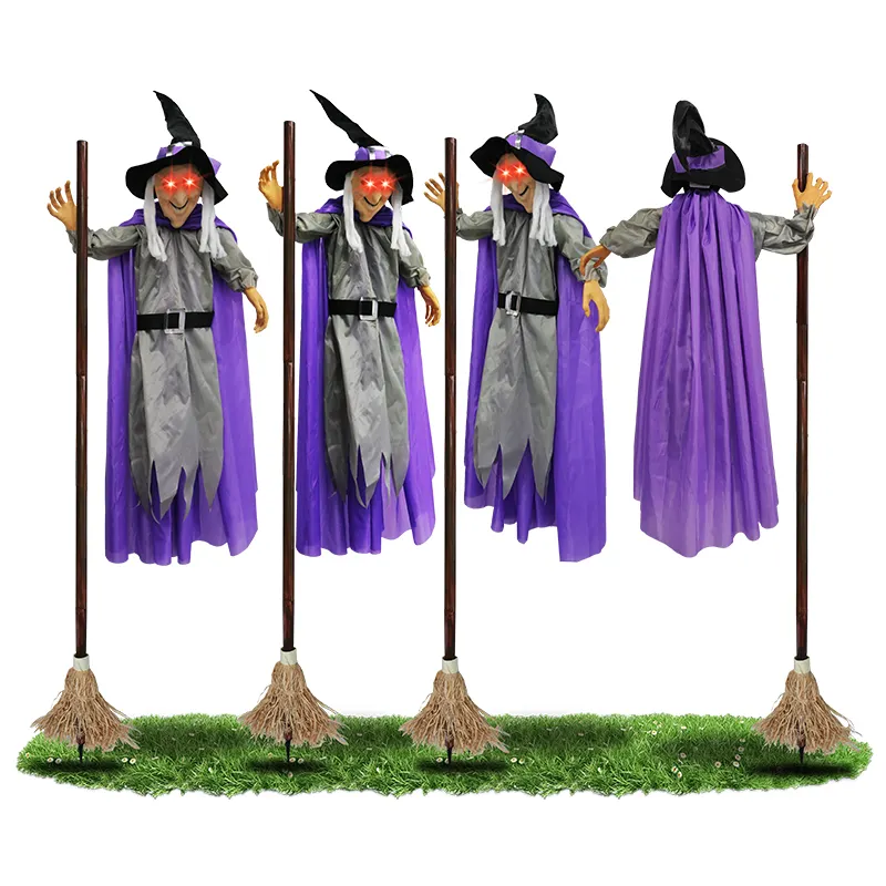 Disfraces de Carnaval de Halloween Scary Broom Witch Funny Horror Halloween Christmas Party Decoraciones