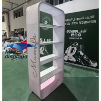 Stands d'exposition pliables en aluminium personnalisés, présentoirs de vente au détail portables, étagères, toile de fond pour la promotion des salons professionnels, exposition pop-up