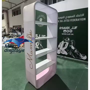 カスタム折りたたみ式アルミディスプレイスタンド、ポータブル小売用ショーケース棚、展示会プロモーション用背景、ポップアップショー - Product Image 5