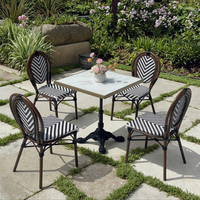 Vente en gros de chaise en rotin de haute qualité avec dossier pour l'extérieur mobilier de jardin chaise de table en rotin