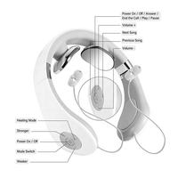 Dispositif de soulagement de la douleur au cou TENS de conception populaire chauffage Relax Machine de massage pliable musique masseur de cou
