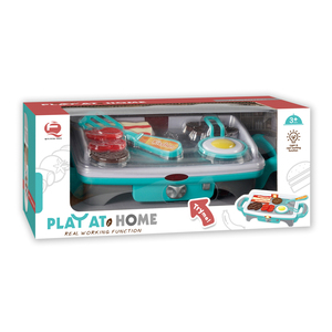 Giocattolo per Bambini Set Barbecue Teppanyaki in Plastica con Luce LED, Simulazione Griglia Verde, Gioco di Ruolo in Cucina - Product Image 3