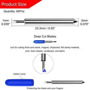 Lames de Rechange pour <span class=keywords><strong>Cricut</strong></span> Air 2/Maker 3. Lame Standard à Pointe Fine de 45 Degrés pour la Plupart des Découpes de Vinyle et Tissus - Product Image 2