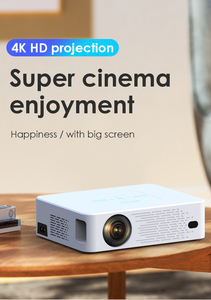 Proyector de películas portátil Y2 mejorado con lámpara LED de máxima resolución 1080P Full HD 4K para uso en interiores y exteriores <span class=keywords><strong>WiFi</strong></span> 6 enchufe de EE. UU. - Product Image 2