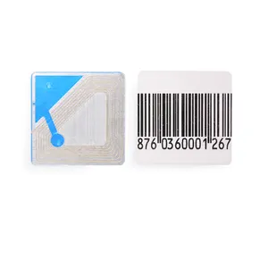 In Stock 8.2mhz 30*30 Eas Anti-theft Alarm Rf Magnetic Sticker Security Soft Label With Bar Code Paper Label Rf 8.2mhz Sticker