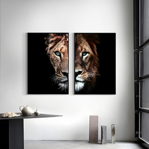 Hiện Đại Sang Trọng Nhà Hàng Đồng Hồ Treo Tường Thời Trang Điện Tử Pha Lê Sứ Sơn Động Vật Chủ Đề Vải Hỗ Trợ Trang Trí Nội Thất Khung Nghệ Thuật - Product Image 1