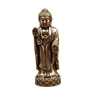 Estatua de Buda Vairocana de latón, figura de mesa de 1 pieza para decoración del hogar y el coche - Product Image 5