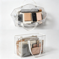 Sac fourre-tout transparent en PVC approuvé pour les stades, sac de plage imperméable avec fermeture éclair, logo personnalisé
