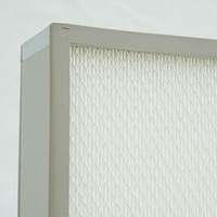 Filtro HEPA Mini Plisado de Fibra de Vidrio con Marco de Aluminio de Baja Resistencia H13 H14 para Cuartos Limpios de Hospitales