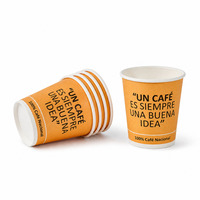 Gobelets à café jetables en papier kraft écologique de 5 oz, à rebord roulé, à paroi simple, imprimés sur mesure pour boissons chaudes, espresso et thé