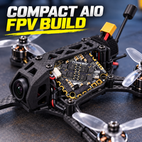 Contrôleur de vol JHEMCU GHF722AIOHD 40A AIO F722 pour drone FPV Betaflight HD OSD 2S 6S DShot600 I2C LED Métal