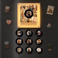 Boîte à musique aimantée personnalisée pour réfrigérateur, tourne-disque NFC à induction, chant automatique, autocollant décoratif en acrylique DIY pour cadeaux de fête