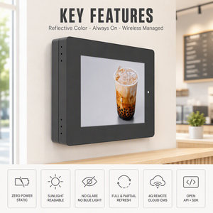 <span class=keywords><strong>Display</strong></span> Digitale ChLCD da 13,3 Pollici a Colori, Riflettente e Leggibile alla Luce Solare, con Sistema Android Linux Debian <span class=keywords><strong>Ubuntu</strong></span>, per Segnaletica Digitale Universitaria - Product Image 3