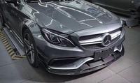 Séparateur de pare-chocs de voiture de haute qualité adapté à la lèvre avant en Fiber de carbone Mercedes Benz W205 C63S BS