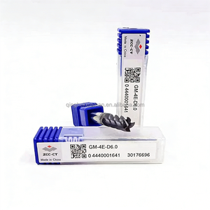 ดอกกัดโซลิดคาร์ไบด์แบบปลายแบน 4 ฟลุต รุ่น ZCC.<span class=keywords><strong>CT</strong></span> GM-<span class=keywords><strong>4E</strong></span>-D6.0&4F-6.0MM*6*16*50  ความแข็ง 50HRC  เคลือบ TIAIN  รองรับ OEM ODM - Product Image 1