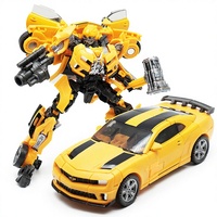 Figurine d'action Anime YS Transformable 18 cm – Voiture Jouet Transformée pour la Rentrée Scolaire et Halloween – Construction en Plastique et Métal