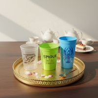 Gobelet Magique à Changement de Couleur (Froid/Chaud) pour Stade, Tasse Jetable en Plastique 10oz/20oz, Logo Personnalisé, Idéal Fêtes, Bars, Extérieur