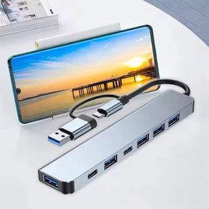 7 in 1 USB 3.0 Hub Splitter Usb Data <b>Type</b> <b>c</b> Hub <b>Adapter</b> Docking Station <b>Type</b> <b>c</b> Data Usb Hub for Computer Laptop - Product Image 6