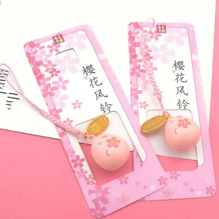 Portachiavi - Ciondolo Campanella Sakura - Forma ovale Portafortuna 67