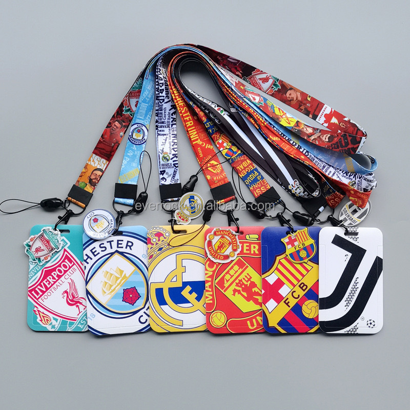Wholesale 25mm Iron Keychain Soccer Team Lanyard Holders