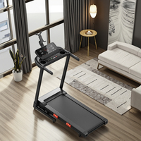 Treadmill elektrik pintar dapat dilipat, Treadmill LED mekanis tahan lama untuk penggunaan Gym rumah berjalan berlari kebugaran mesin latihan