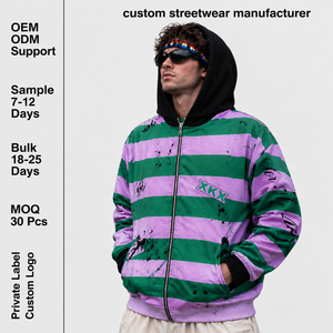 Sudaderas con Capucha Y2K <span class=keywords><strong>Rosa</strong></span>, Estilo Buzo Polar, con Logo, 400g, Oversize, Anchas y con Cremallera, Personalizadas al por Mayor - Product Image 1