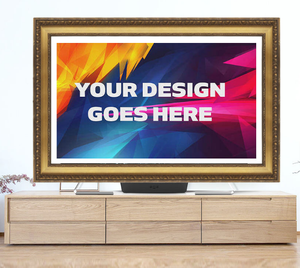 Alta qualità Custom legno TV <span class=keywords><strong>Frame</strong></span> modanature oro ornato intagliato 50 55 <span class=keywords><strong>65</strong></span> specchio cornici di vetro decorativo per TV - Product Image 3