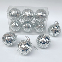 5cm Lasergravierte Verspiegelte Glasschaum-Kugel Reflektierender Minimalistischer Stil Weihnachtsschmuck Bühnendekoration Disco Bar/KTV Discokugel 6