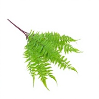 Bouquet de feuilles de fougère en plastique, accessoires muraux pour plantes, gel souple, grandes plantes en pot multi-feuilles, décoration intérieure/extérieure pour mariage