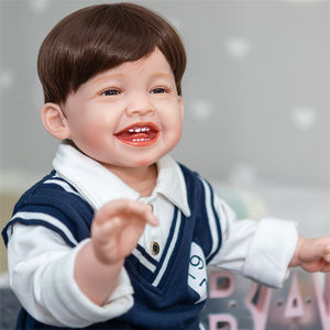 NPK 30 pouces/75 cm Big Reborn Toddler Boy Doll Réaliste Véritable Poupée Reborn en Silicone faite à <span class=keywords><strong>la</strong></span> main pour cadeau Baby Doll - Product Image 4