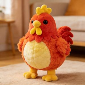 Peluche de Gallo Redondo Adorable OEM/ODM - Juguete de Animal de Granja Kawaii y Compañero de Abrazos Perfecto - Product Image 1