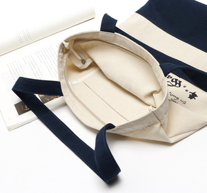 Bolsa de algodón ecológica personalizada, bolsa de lona de compras con estampado personalizado en blanco - Product Image 4