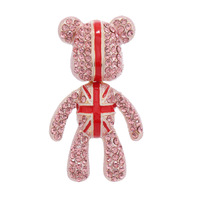 XILIANGFEIZI Nouvelle Broche Ours en Peluche Tendance, Épingle Ours Entièrement Sertie de Diamants, Accessoires Mignons de Dessin Animé, Cadeau Fête des Enfants