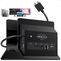 Base de Conexión PULWTOP para MacBook con Dos Monitores, 2 HDMI 4K60Hz, USB A/C 10Gbps, PD, Ethernet para MacBook Pro Air M3 M4 - Negro