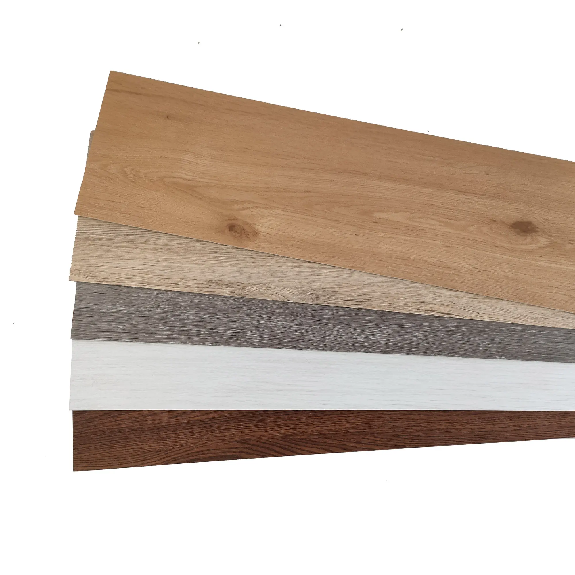 Individuelle geprägte klebende selbstklebende Kunststoffplanke gewerbe LVT Vinyl Planke Trockener Rücken Boden PVC-Boden Holz