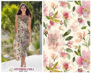 ผ้าเรยอนคอตตอนพิมพ์ลาย<span class=keywords><strong>ดอก</strong></span>ไม้แตกแบบ<span class=keywords><strong>ส</strong></span>ั่งทำพิเศษ 100% ผ้าเรยอนทอ<span class=keywords><strong>ลาย</strong></span><span class=keywords><strong>ดอก</strong></span>ไม้สำหรับตัดเย็บ<span class=keywords><strong>เสื้อผ้า</strong></span> - Product Image 1