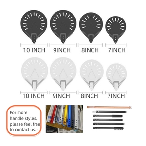 <span class=keywords><strong>Pala</strong></span> <span class=keywords><strong>para</strong></span> <span class=keywords><strong>Pizza</strong></span> Redonda de Aluminio Perforado OEM ODM, Desmontable, Desechable, con Mango de Madera, 7, 8, 9, 10 Pulgadas - Product Image 4