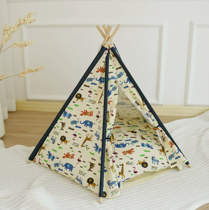 Casas Portátiles Tipo <span class=keywords><strong>Tipi</strong></span> para Perros y Cachorros con Cojín Grueso para Mascotas - Product Image 4