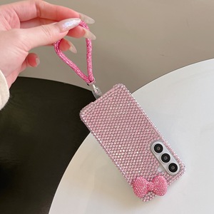 <span class=keywords><strong>Coque</strong></span> <span class=keywords><strong>de</strong></span> <span class=keywords><strong>téléphone</strong></span> rigide en PC avec nœud papillon scintillant et diamant pour <span class=keywords><strong>Samsung</strong></span> Galaxy S26 S25 S24 Plus S23 Ultra, avec bracelet <span class=keywords><strong>de</strong></span> poignet mignon - Product Image 3